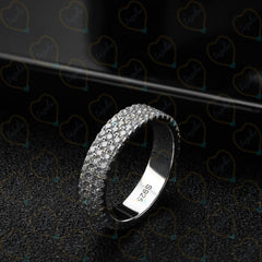 3.80 CTW Round Cut Eternity Lab Grown Diamond Ring for Women