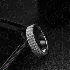 3.80 CTW Round Cut Eternity Lab Grown Diamond Ring for Women