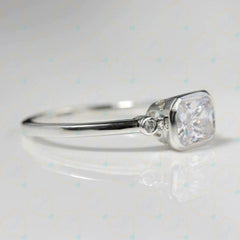 1.00 CTW Radiant Cut 3 Stone Lab Grown Diamond Ring for Women