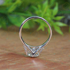 1.00 CTW Round Cut Unique Lab Grown Diamond Ring for Women