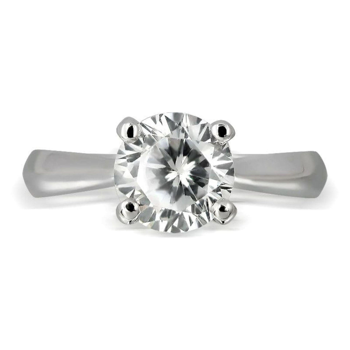 1.30 TCW Round Cut Solitaire Lab Grown Diamond Ring for Women