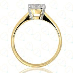 1.30 TCW Round Cut Solitaire Lab Grown Diamond Ring for Women