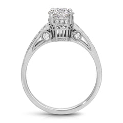 1.00 TCW Round Cut Hidden Halo Lab Grown Diamond Ring for Women