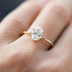 2.00 TCW Oval Cut Split Shank Lab Grown Diamond Ring for Women