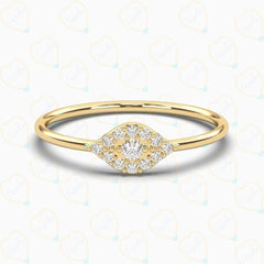 Round Cut Unique Lab Grown Diamond Ring for Women