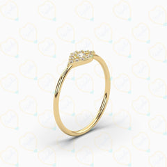 Round Cut Unique Lab Grown Diamond Ring for Women