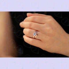 1.00 TCW Round Cut Bridal Set Lab Grown Diamond Ring for Women