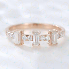 0.60 TCW Round Cut Eternity Lab Grown Diamond Ring for Women