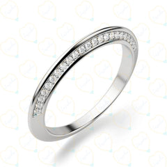 0.40 TCW Round Cut Eternity Lab Grown Diamond Ring for Women