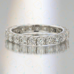 2.50 TCW Round Cut Eternity Lab Grown Diamond Ring for Women