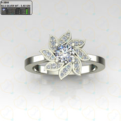 0.50 CTW Round Cut Art Deco Lab Grown Diamond Ring for Women