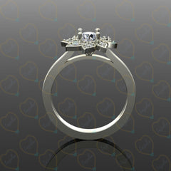 0.50 CTW Round Cut Art Deco Lab Grown Diamond Ring for Women