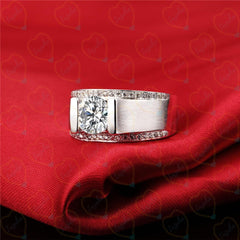 1.00 TCW Round Cut Men's Jewelry Lab Grown Diamond Ring for Women