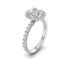 2.00 TCW Round Cut Halo Lab Grown Diamond Ring for Women