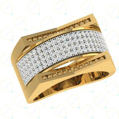 1.40 TCW Round Cut Art Deco Lab Grown Diamond Ring for Women