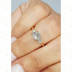 1.70 TCW Cushion Cut 3 Stone Lab Grown Diamond Ring for Women