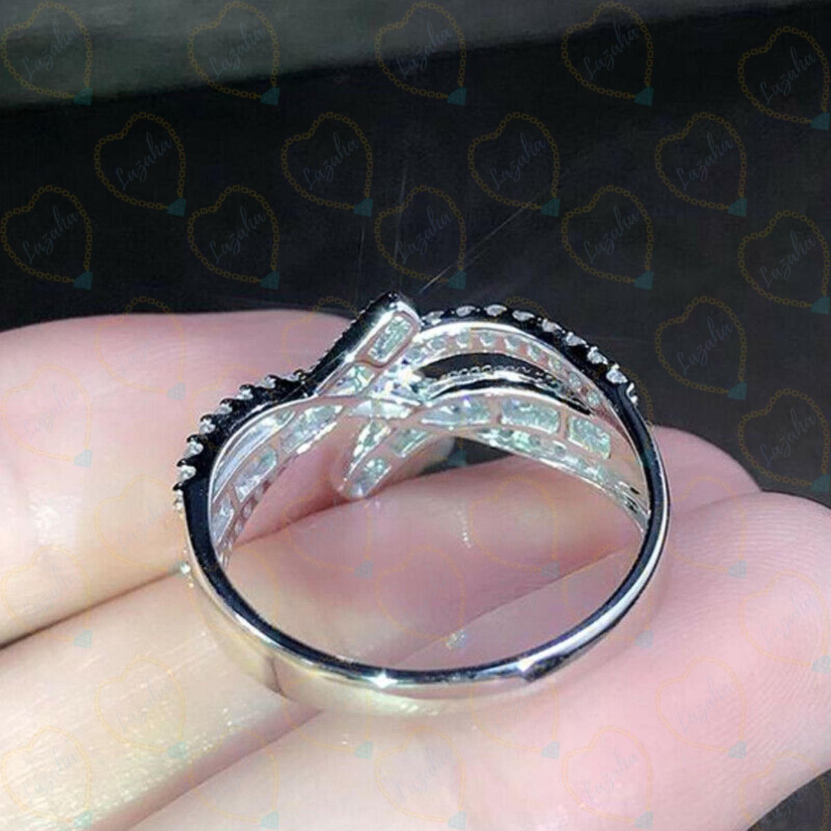 1.20 TCW Round Cut Twisted Lab Grown Diamond Ring for Women