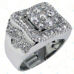 1.30 TCW Round Cut Hip Hop Lab Grown Diamond Ring for Women