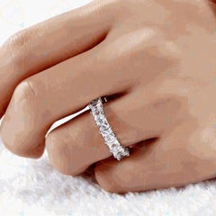 13.00 TCW Princess Cut Eternity Lab Grown Diamond Ring for Women