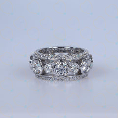 1.80 CTW Round Cut Eternity Lab Grown Diamond Ring for Women