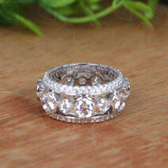 1.80 CTW Round Cut Eternity Lab Grown Diamond Ring for Women