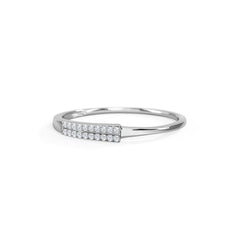 Round Cut Half Eternity Lab Grown Diamond Ring for Women