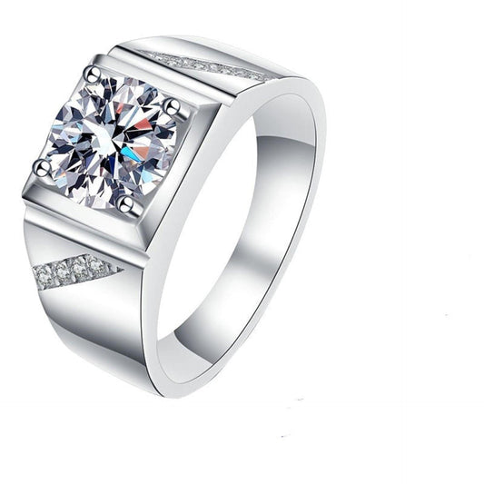 1.70 TCW Round Cut Men's Jewelry Lab Grown Diamond Ring for Women