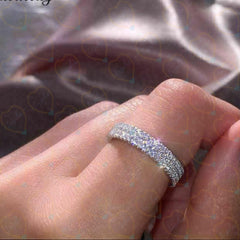 1.50 TCW Round Cut Eternity Lab Grown Diamond Ring for Women