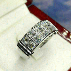 1.80 CTW Princess Cut Eternity Lab Grown Diamond Ring for Women