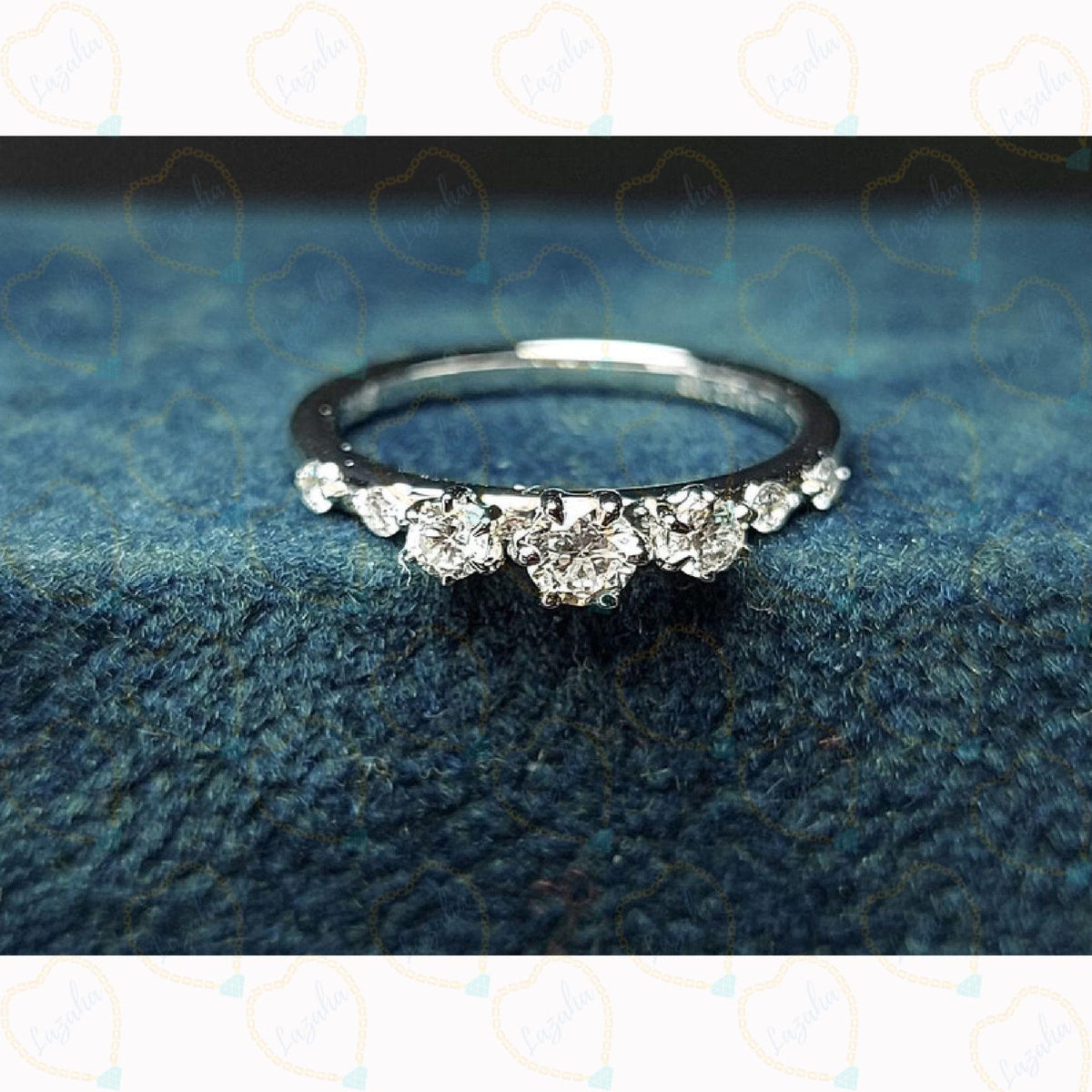 Round Cut 7 Stone Lab Grown Diamond Ring for Women