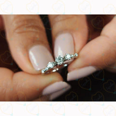 Round Cut 7 Stone Lab Grown Diamond Ring for Women