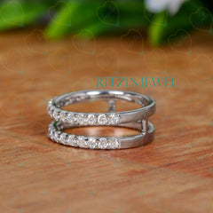 1.00 TCW Round Cut Enhancer Lab Grown Diamond Ring for Women