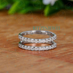 1.00 TCW Round Cut Enhancer Lab Grown Diamond Ring for Women