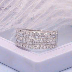 1.40 TCW Round Cut Eternity Lab Grown Diamond Ring for Women