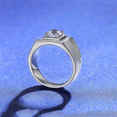 1.00 TCW Round Cut Solitaire With Accents Lab Grown Diamond Ring for Women