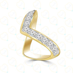 0.40 TCW Round Cut Eternity Lab Grown Diamond Ring for Women