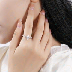 0.80 TCW Round Cut Semi Mount Lab Grown Diamond Ring for Women