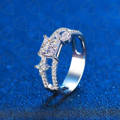 0.50 TCW Round Cut Unique Lab Grown Diamond Ring for Women