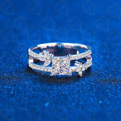 0.50 TCW Round Cut Unique Lab Grown Diamond Ring for Women