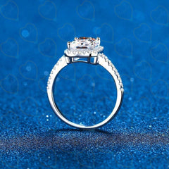 2.00 CTW Radiant Cut Halo Lab Grown Diamond Ring for Women