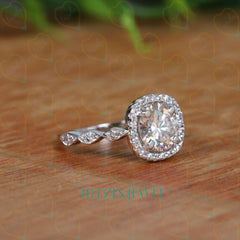 1.30 TCW Round Cut Bridal Set Lab Grown Diamond Ring for Women