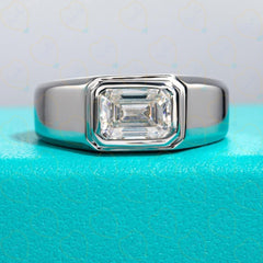 2.50 TCW Emerald Cut Solitaire Lab Grown Diamond Ring for Women