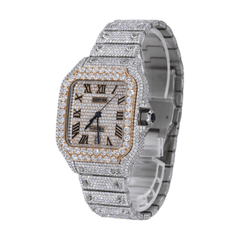 CS Two Tone 41MM Moissanite Diamond Watch 20CT