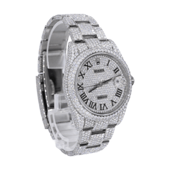 DJ 41MM Moissanite Diamond Two Row Bezel Watch 22CT