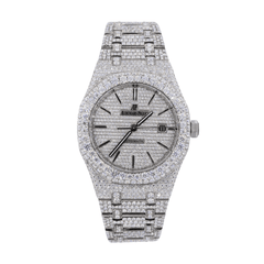 AP Stainless Steel 41MM Moissanite Diamond Watch 25CT With Two-Tone Option