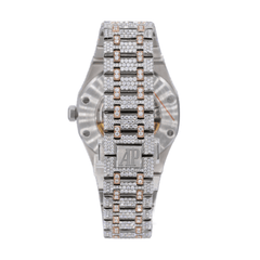 AP Stainless Steel 41MM Moissanite Diamond Watch 25CT With Two-Tone Option