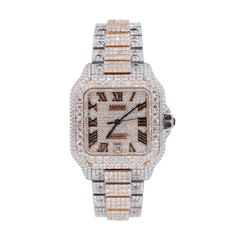 CS Two Tone 41MM Moissanite Diamond Watch 20CT