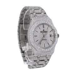 AP Stainless Steel 41MM Moissanite Diamond Watch 25CT With Two-Tone Option