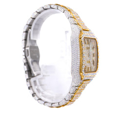 CS Two Tone 41MM Moissanite Diamond Watch 20CT