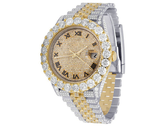 Rolex Watch vvs quality moissanite diamond watch roman dial automatic watch for mens